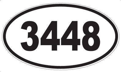 3448 - Oval Sticker