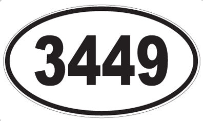 3449 - Oval Sticker