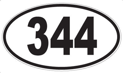 344 - Oval Sticker
