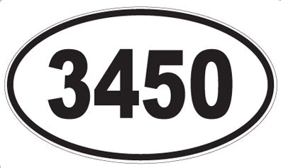 3450 - Oval Sticker