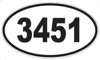 3451 - Oval Sticker