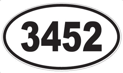 3452 - Oval Sticker