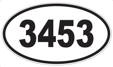 3453 - Oval Sticker