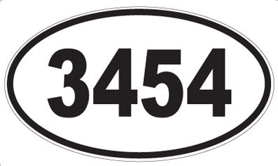 3454 - Oval Sticker