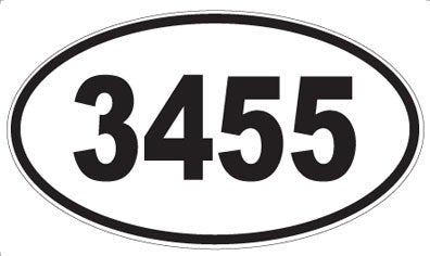 3455 - Oval Sticker