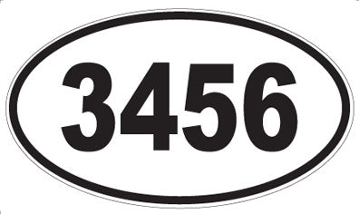 3456 - Oval Sticker