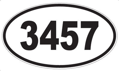3457 - Oval Sticker