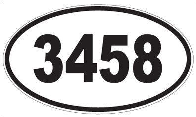 3458 - Oval Sticker