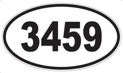 3459 - Oval Sticker