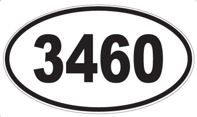 3460 - Oval Sticker