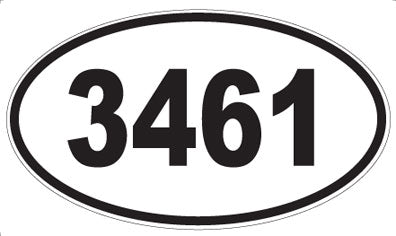 3461 - Oval Sticker