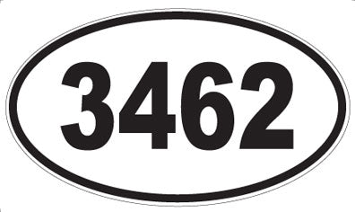 3462 - Oval Sticker
