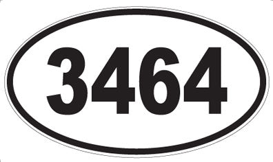 3464 - Oval Sticker