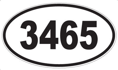3465 - Oval Sticker