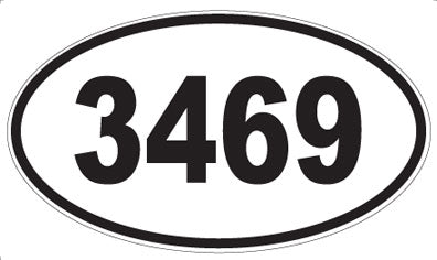 3469 - Oval Sticker
