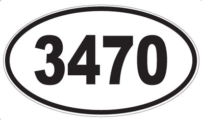 3470 - Oval Sticker
