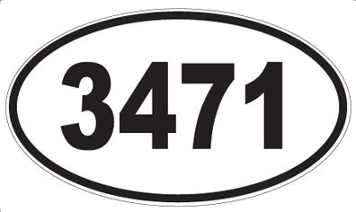 3471 - Oval Sticker