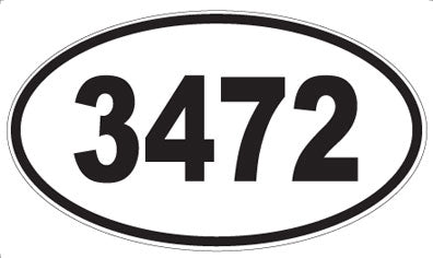 3472 - Oval Sticker