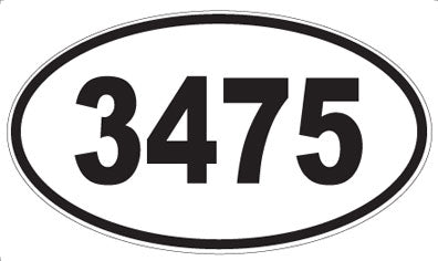 3475 - Oval Sticker