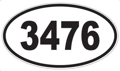 3476 - Oval Sticker