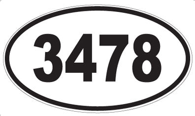3478 - Oval Sticker