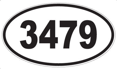 3479 - Oval Sticker