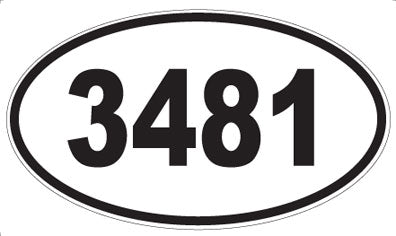 3481 - Oval Sticker