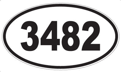 3482 - Oval Sticker