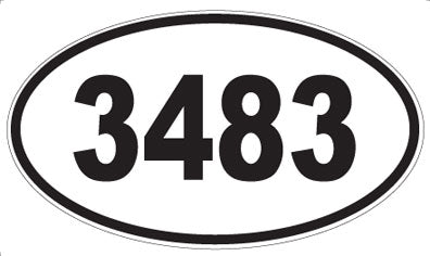 3483 - Oval Sticker