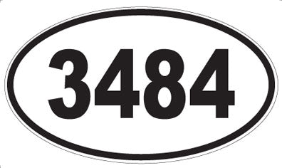 3484 - Oval Sticker