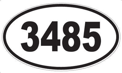 3485 - Oval Sticker