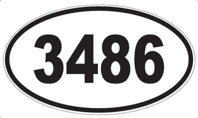 3486 - Oval Sticker