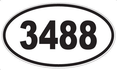 3488 - Oval Sticker