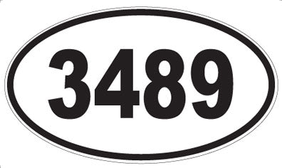 3489 - Oval Sticker