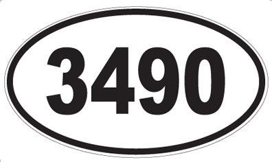 3490 - Oval Sticker