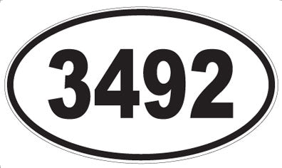 3492 - Oval Sticker