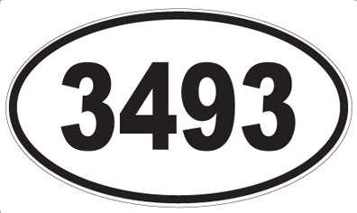 3493 - Oval Sticker
