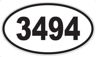 3494 - Oval Sticker