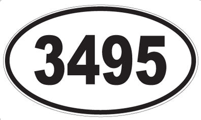 3495 - Oval Sticker