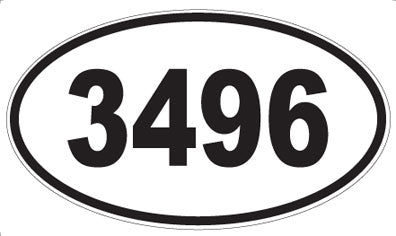 3496 - Oval Sticker