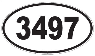 3497 - Oval Sticker