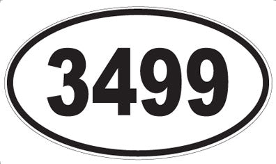 3499 - Oval Sticker