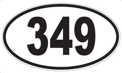 349 - Oval Sticker