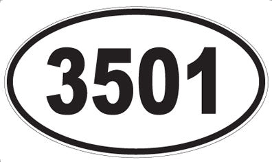 3501 - Oval Sticker
