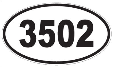 3502 - Oval Sticker