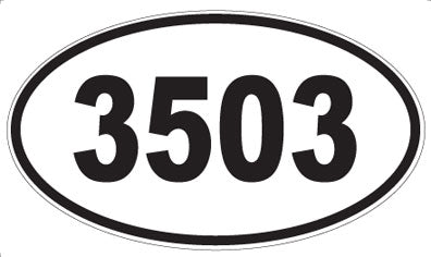 3503 - Oval Sticker