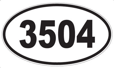 3504 - Oval Sticker