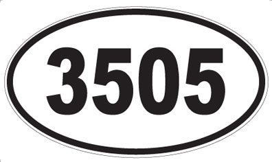 3505 - Oval Sticker