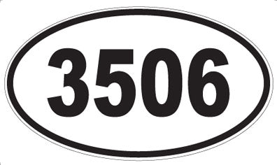 3506 - Oval Sticker