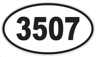 3507 - Oval Sticker